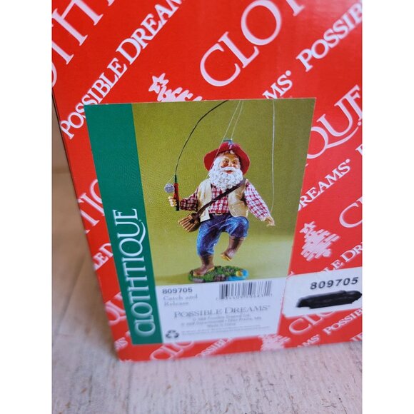 Clothtique catch release possible dream Santa Claus fishing fish Xmas - Picture 10 of 10